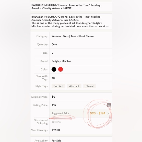 BADGLEY MISCHKA "Corona: Love in the Time" Feeding America Charity Artwork LARGE - Picture 10 of 10